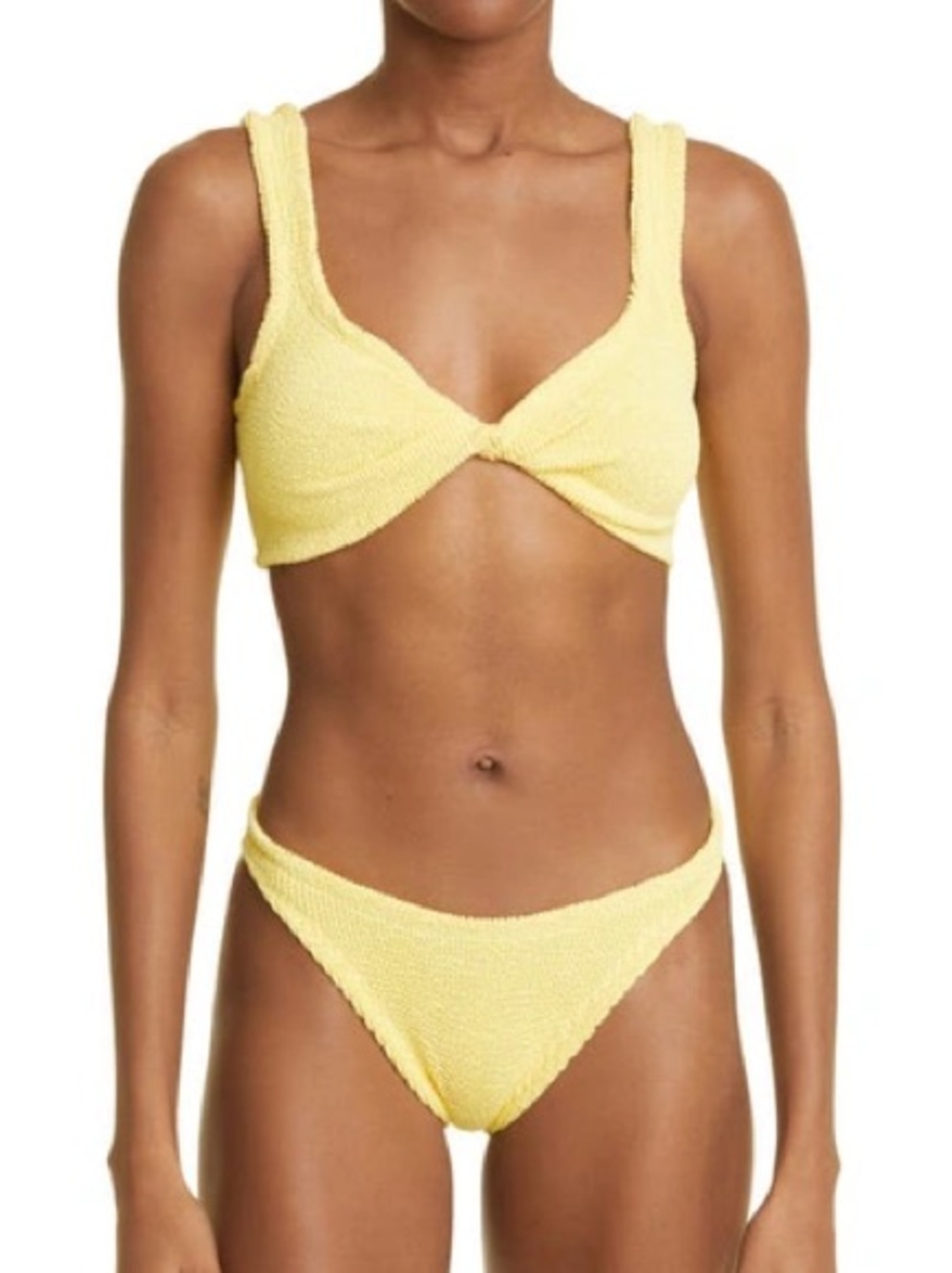 ❤️ Hunza G Juno Seersucker Bikini In Yellow